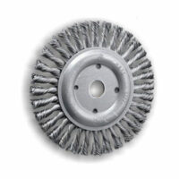 Wheel brushes, knotted wire